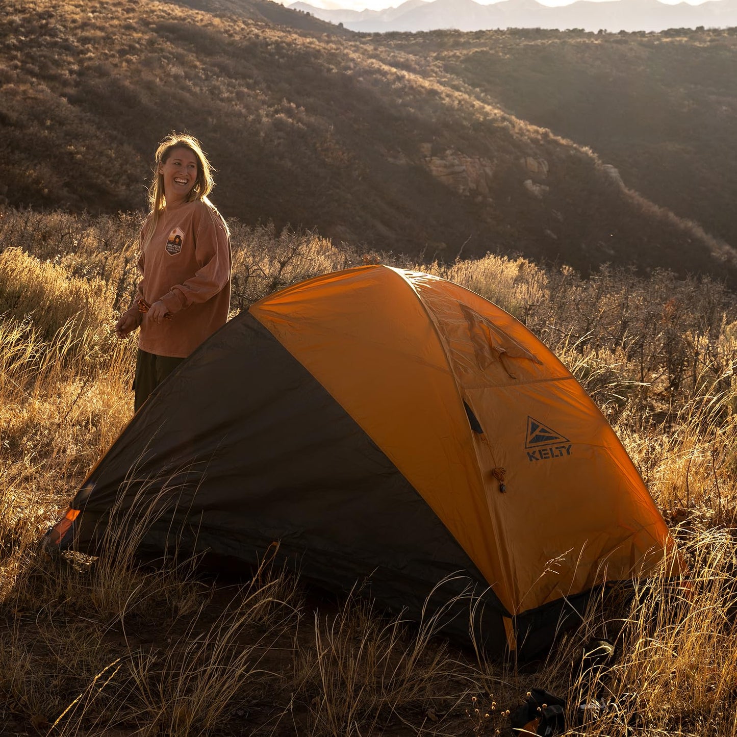 Kelty Grand Mesa 2P Backpacking Tent – 3 Season 2 Man Camping Thru Hiking Shelter, Aluminum Poles, Single Door + Vestibule Model (2P)