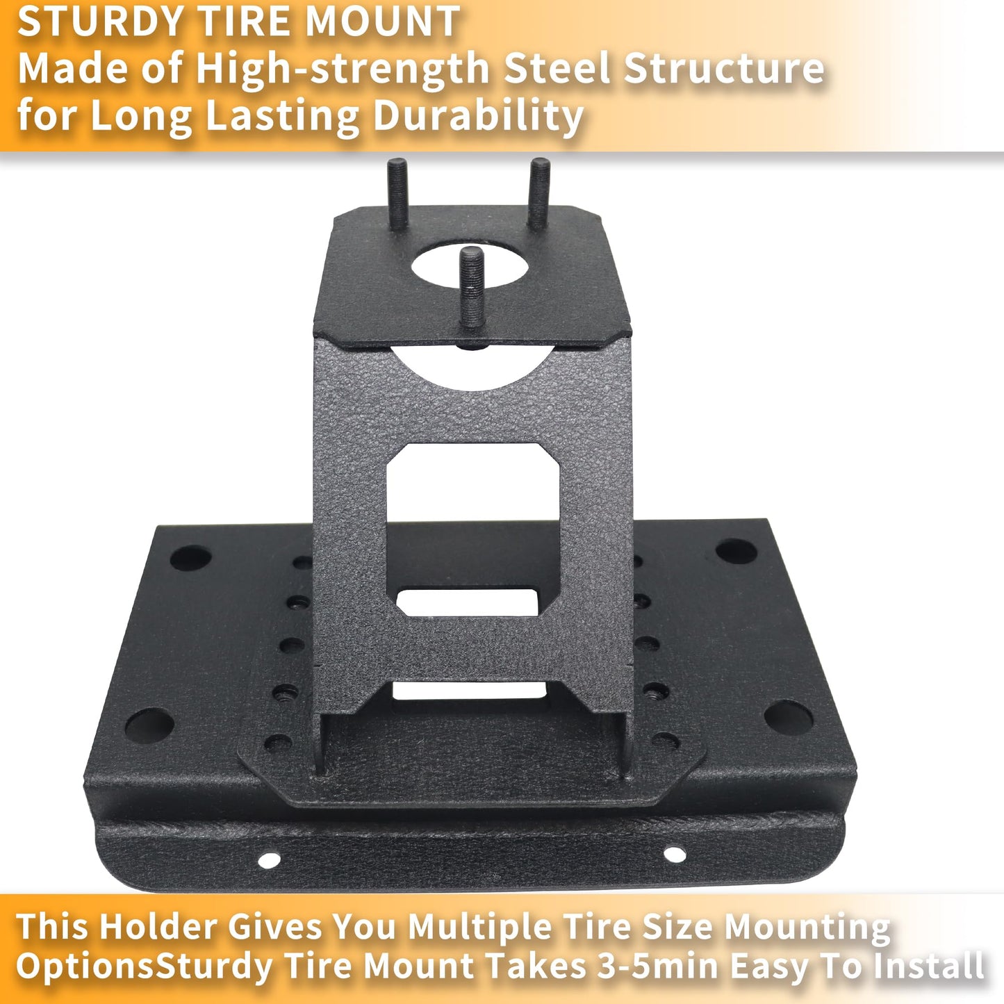MONOKING JK JKU Heavy Duty Tire Carrier Support up to 40 inch Wheel, Adjustable Spare Tire Mount Holder Compatible for 2007-2018 Wrangler JK JKU Unlimited 2 & 4 Doors