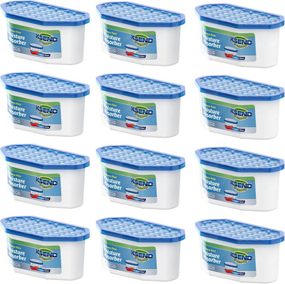 Ksend Moisture Absorbers - Efficient Humidity Control Dehumidifier | 12 Pack, Fragrance-Free, 6.4oz