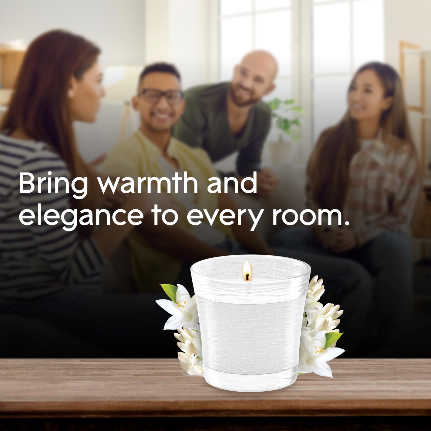 Glade 1-Wick Scented Candle Jar, Clean Linen, Air Freshener Infused with Essential Oils, 4.08 Oz