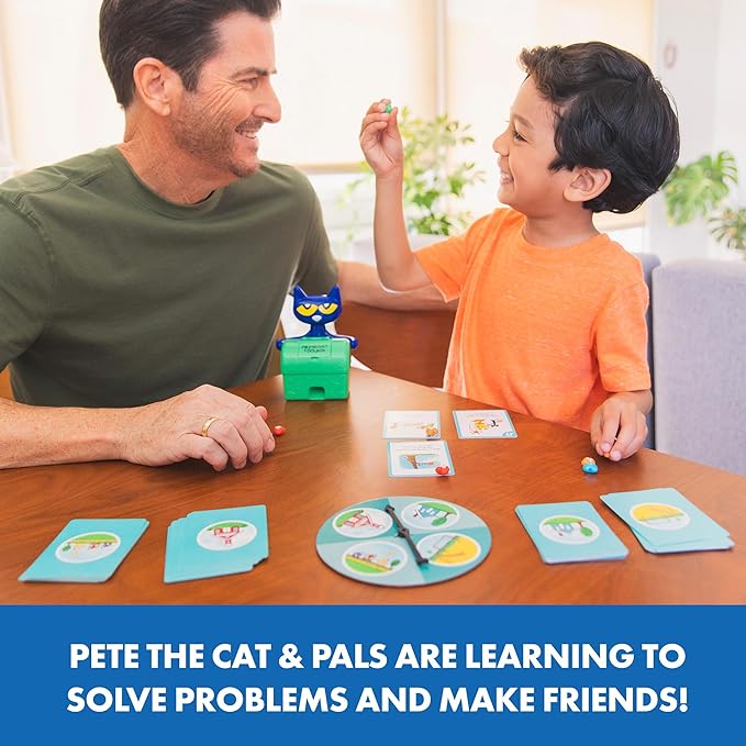 Educational Insights Pete the Cat Groovy Friendship Game - Preschool Board Games for Kids 4-6 Social Emotional Learning Games for Kids Skill-Building Toddler Matching Game Family Fun with Toddlers