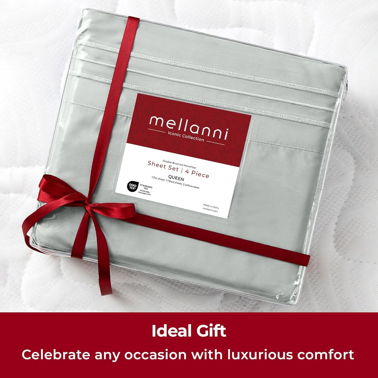 Mellanni Extra Deep Full Sheets - Ultra Soft Hotel Luxury Bedding | Wrinkle & Stain Resistant (Spa Mint, 4 PC)