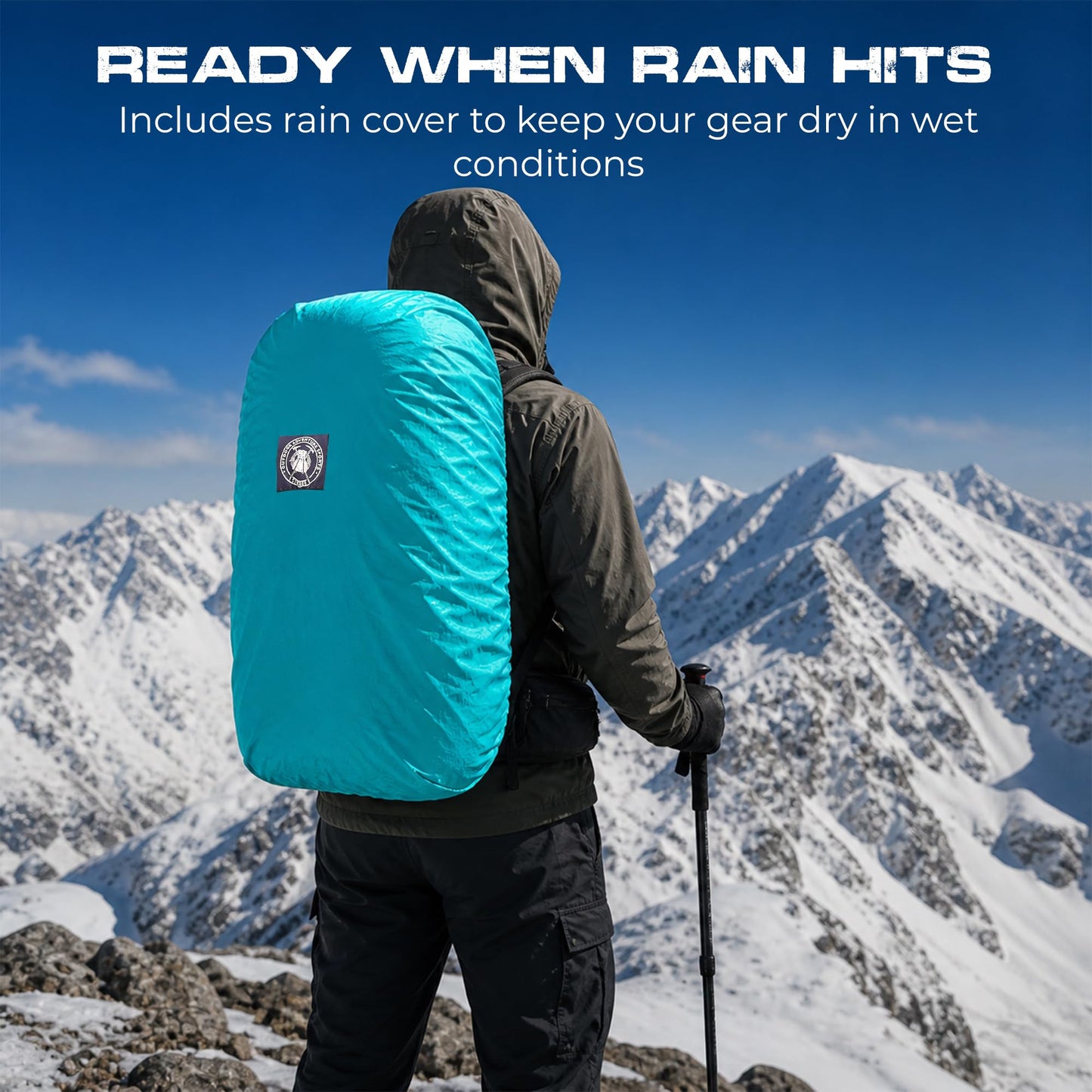 Stikage UltraSonik 65L Front Access Internal Frame Hiking Backpack for Men and Women – Lightweight Waterproof Trekking & Camping Backpack with Rain Cover, Hydration Bladder compatible