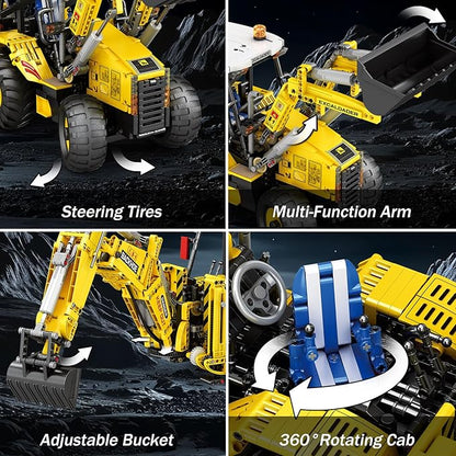 Reobrix Loader Building Set Toy Excavator 22018 Excavator Toy 2231 Construction Toys Building Toys for Adults