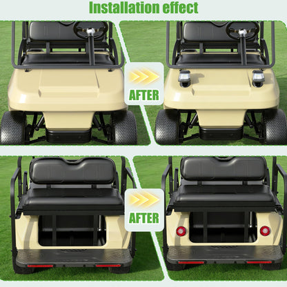 10L0L Golf Cart Light Kit - Headlight & Taillight Set with Switch for Club Car DS Precedent EZGO TXT 1981-up, Easy Installation