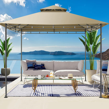 HOTEEL 10’x10’ Gazebo on Clearance, Waterproof Outdoor Gazebo with Mosquito Netting, Double Roof and Heavy Duty Durable Frame, All Weather Easy Assembly for Patio, Backyard, Garden, Windproof