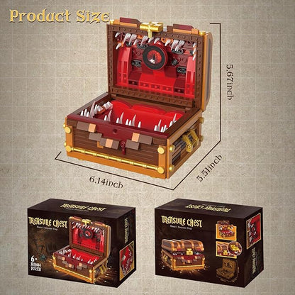 Mimic Chest Building Sets Monster Dice Storage Box that Holds Up to 3 Polyhedral Dice Sets. Ideal for Dragons Board Game Gifts for Adults and Kids Compatible with Lego Sets 531pcs