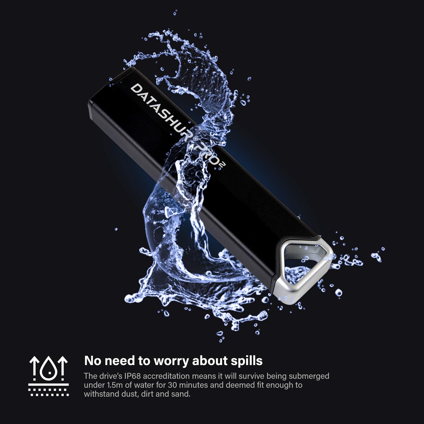 iStorage datAshur PRO2 256 GB | Secure Flash Drive | FIPS 140-2 Level 3 Certified | Password protected | Dust/Water-Resistant