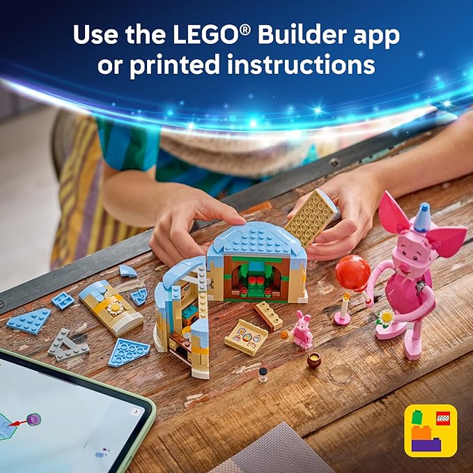 LEGO Disney Piglet's Birthday Fun Building Toy - Winnie The Pooh Toy for Girls &amp Boys Ages 9+ - Gift for Birthdays - Kids Room Decor - 43305