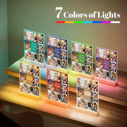 Jkolalin Personalized Picture Frame - Custom Photo Frame with Night Light | Ideal Birthday Gift for Friends