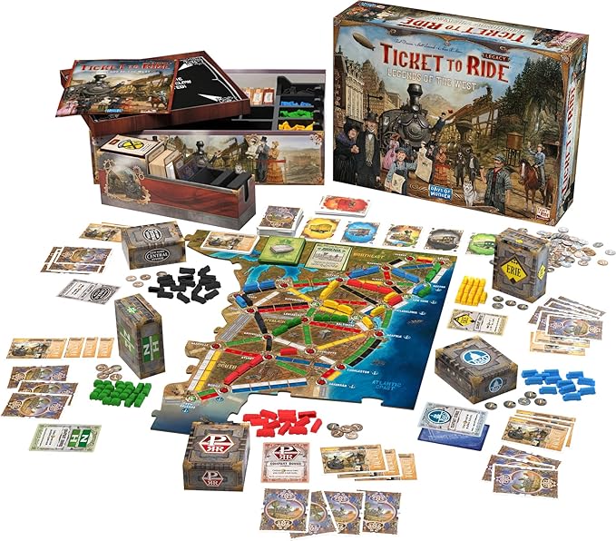 Asmodee Ticket to Ride Legacy: Legends of The West Board Game - The Ultimate Train Adventure! Strategy Game Family Game for Kids &amp Adults Ages 10+ 2-5 Players 20-90 Min Playtime