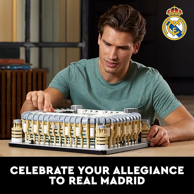 LEGO Icons Real Madrid Santiago Bernabéu Stadium 10299 Building Set - Soccer Field and Model Building Kit for Adults Home and Office Collectible Decor Piece Great Gift Idea for Sports Fans
