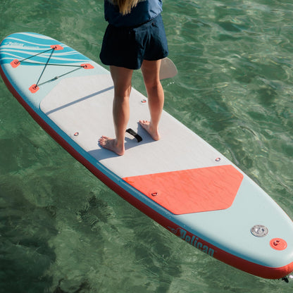 Pelican - Sunseek 10'4 Recreational Inflatable Stand Up Paddle Board - 3 Pieces SUP Paddle - Accessories, Leash, Hand Pump & Carry Bag - 10.4 ft