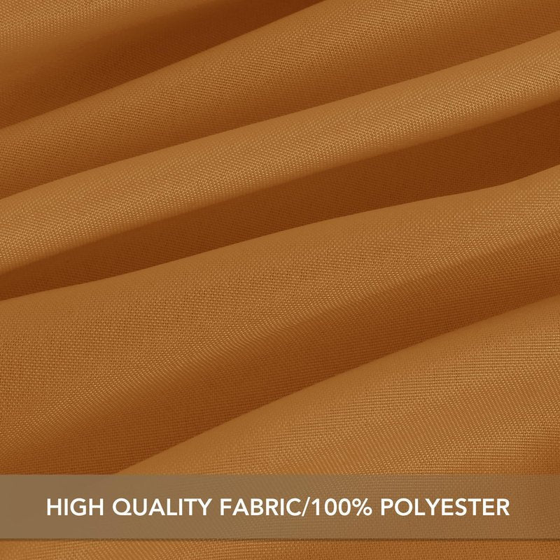 sancua Thanksgiving Round Tablecloth 120 Inch Diameter, 8 Pack Bronze, Circle Polyester Fabric Light Brown Fall Table Cloth Cover for Harvest Wedding Party Reception Banquet (Fit 48-96 Inch Tables)