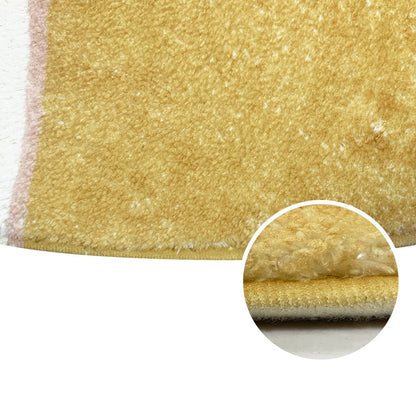 USTIDE Round Animal Rug 4ft Shaggy Mat Soft Monkey Rug Animal Carpet for Bedroom Classroom Home Decor