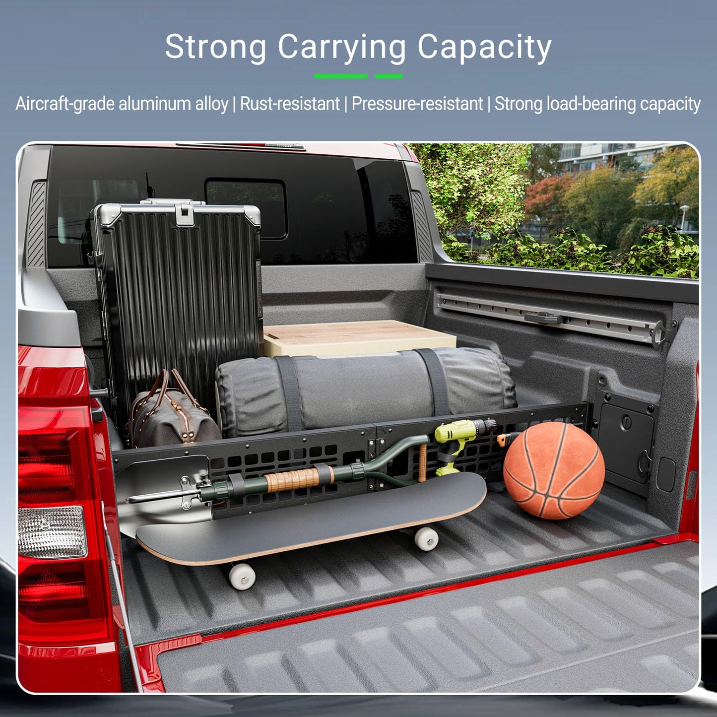 xipoqix Truck Bed Divider Compatible with 2022-2026 Ford Maverick Molle Panel Truck Bed Organizer Cargo Manager Replacement for 2022-2026 Ford Maverick Accessories