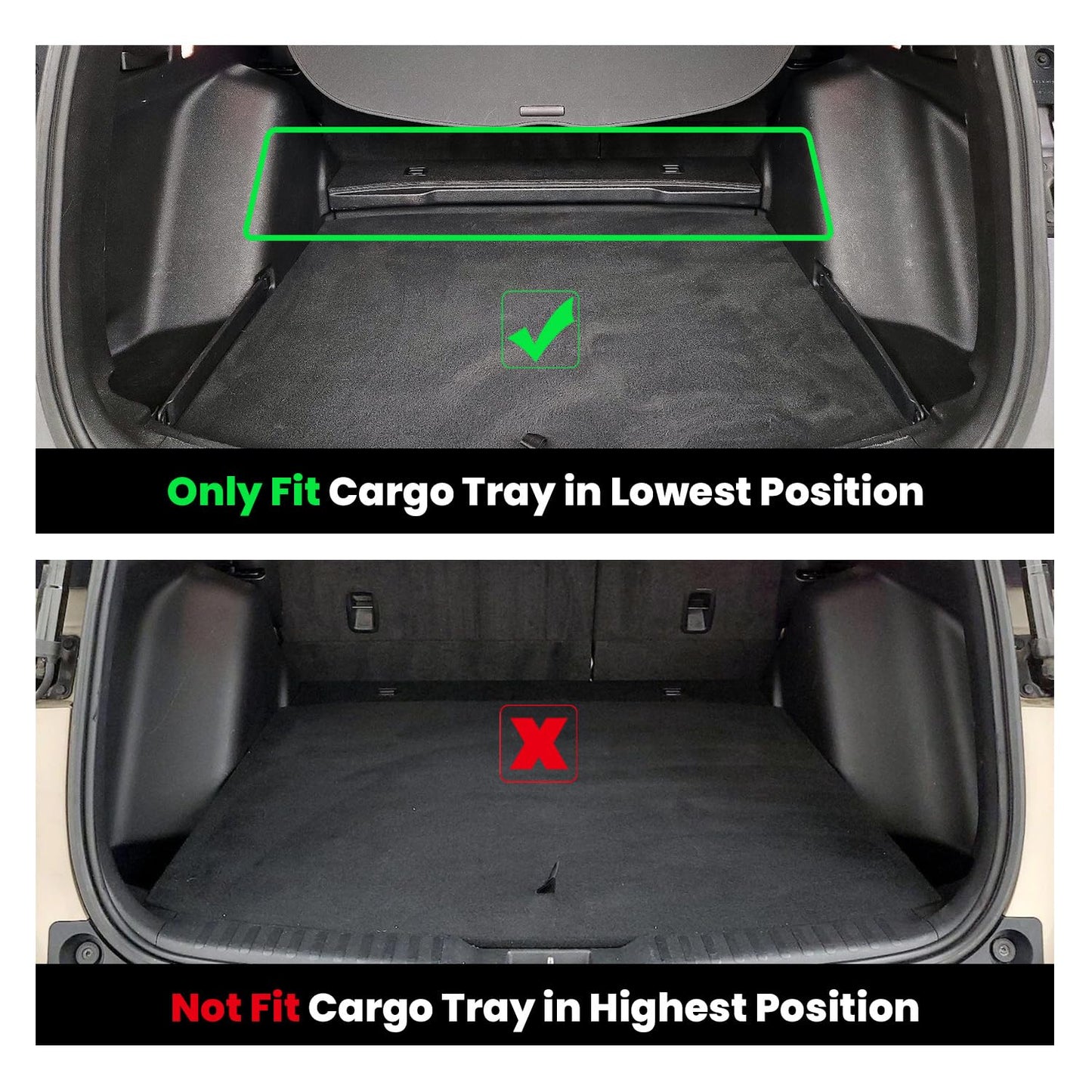 LASFIT Cargo Mat for Honda CR-V 2017-2022 (Tray in Lower Position), Custom Fit Trunk Mat, Raised Edge All Weather Protection, Kid & Pet Friendly, Easy Clean for Family Use, Black (Not for Hybrid)