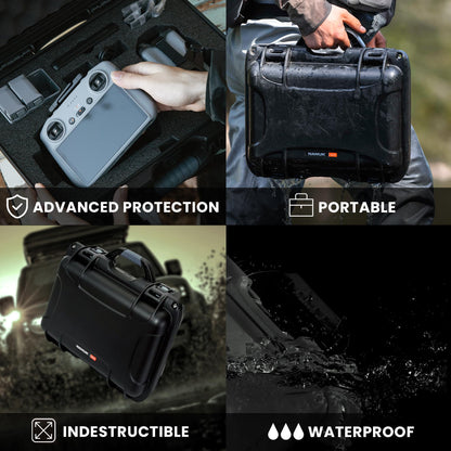 NANUK 915 DJI™ Mini 5 Pro Fly More Combo Plus - Waterproof Hard Case with Drone Foam Insert, Crushproof, Portable Travel Case, Made in Canada - Black (15.8" x 12.1" x 6.8")