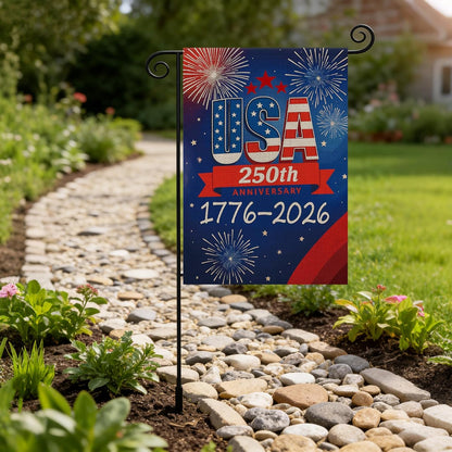 250th Anniversary USA Garden Flag - Double-Sided Waterproof Design | 12x18 Inch Patriotic Decor
