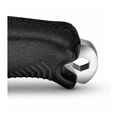 Victorinox Venture Pro Fixed-Blade Full Tang Stainless Steel Outdoor Knife - Bow Drill Divot, Durable Black Handle, Swiss Army Design, Ideal for Camping and Survival