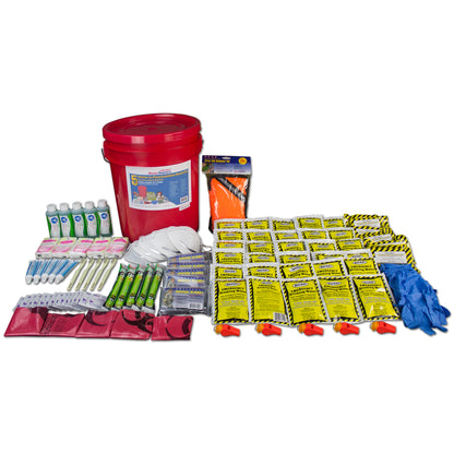 Ready America 5-Person Shelter-in-Place Lockdown Bucket Kit – 3-Day Emergency Survival Supplies in Watertight Bucket w/Food, Water, Masks, Hygiene & Shelter Gear for Quarantine/Disaster