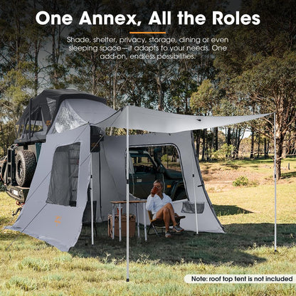 SanHima CapeTop Rooftop Tent Side Annex Room - 82.5 sq ft Spacious Shade Space Weatherproof with Carry Bag
