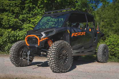 Rough Country Winch Mount with RS4500S Winch for Polaris RZR XP 1000 - Bolt-On Mounting Plate with 4500 LB Synthetic Rope Winch