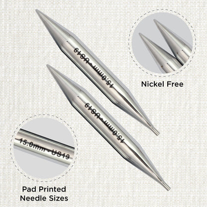 KnitPro Nova Interchangeable Circular Needles 5" (13cm) | US Size 19 (15mm)