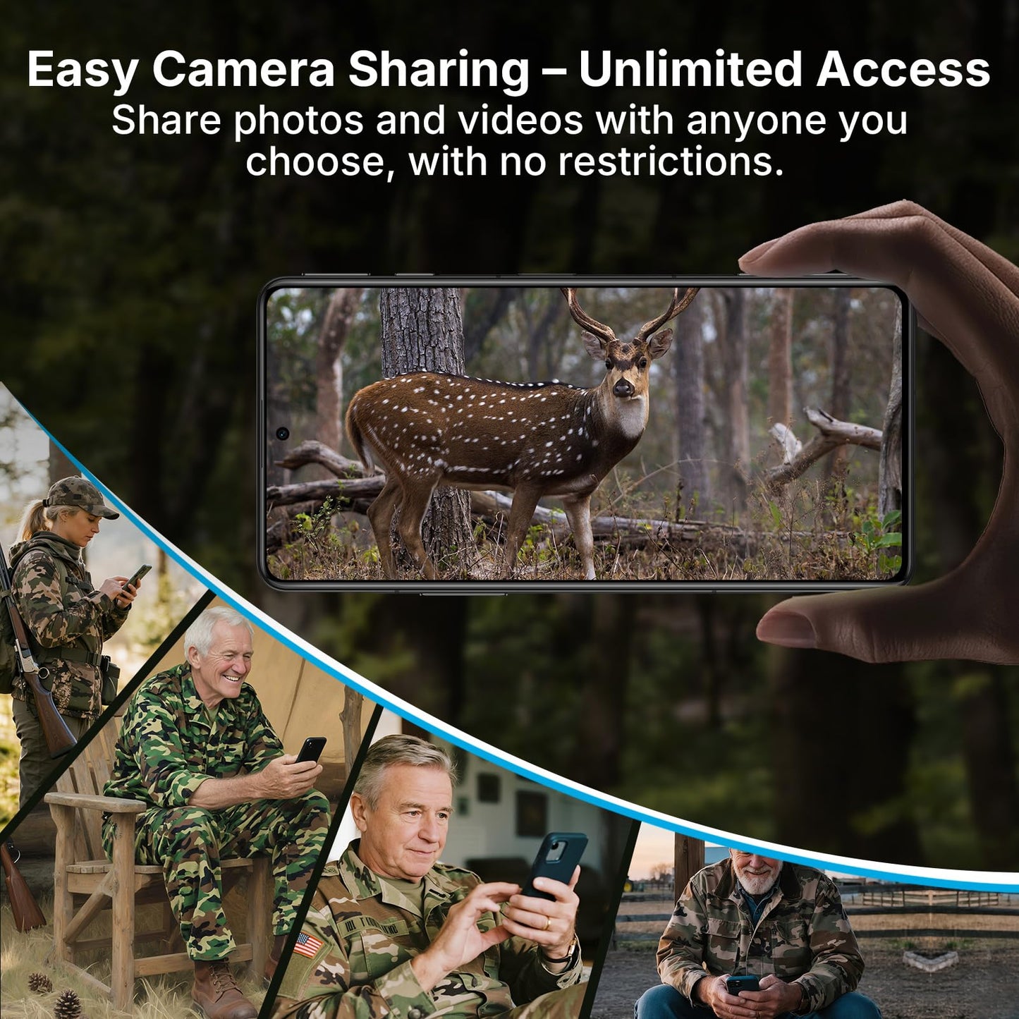 Meidase Solar Cellular Trail Camera S965 Pro (Non-WiFi), Live View, GPS Tracking, Multi-Camera Sharing, 7800mAh Rechargeable Battery, 10W Solar Panel, Motion Activated