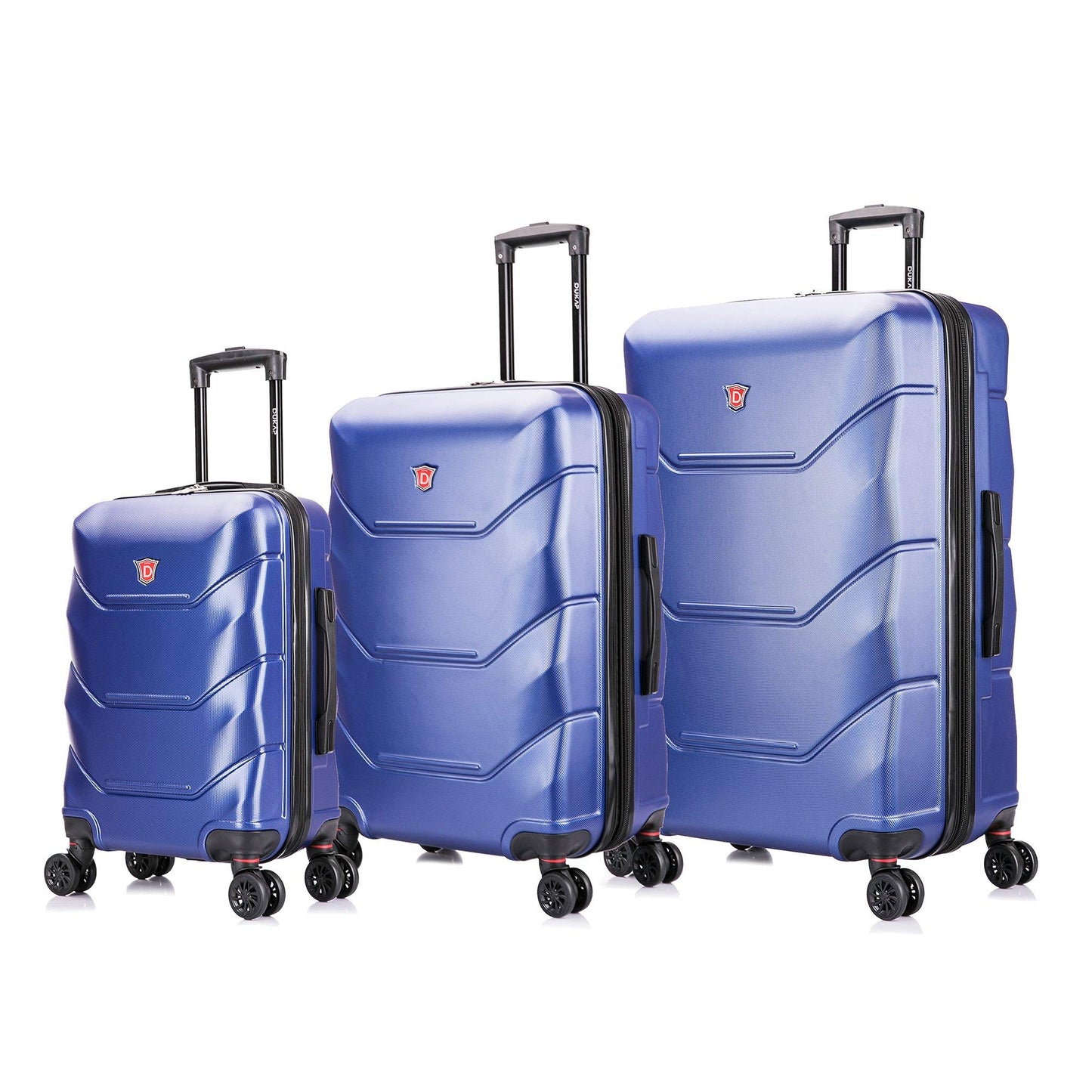 DUKAP ZONIX Luggage with Spinner Wheels | Durable Lightweight Hardshell Suitcase, Spacious Travel Sets with Handle and Trolley | (20/26/30) 3 Piece Luggage Set | Blue
