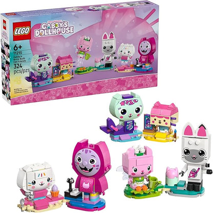 LEGO Gabby’s Dollhouse Gabby’s Brick-Built Cat Friends Building Toy for Girls &amp Boys - Pretend Play Set W/6 Animal Toy Figures for Kids Ages 6+ - Gift Idea for Birthdays - 11215