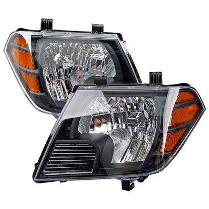 Headlights Assembly Pair Compatible with 2009-2020 Nissan Frontier S SL SV SE LE XE PRO-4X Desert Runner, Replace 26060ZL40A 26060ZL40B 26010ZL40A 26010ZL40B, Turn Signal Lamps W/Bulbs