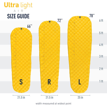 Sea to Summit Ultralight Backpacking Air Mattress, Large (78 x 25 x 2 inches)