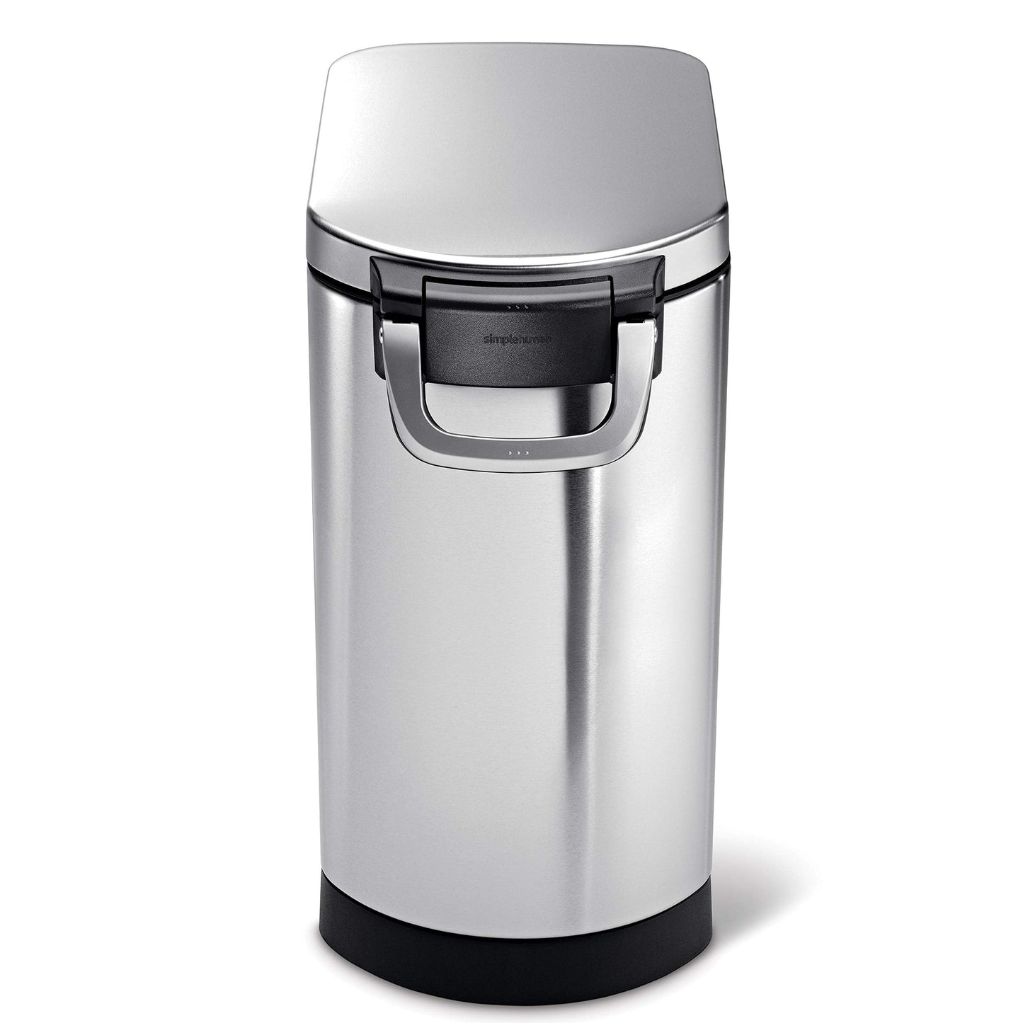 simplehuman Large Pet Food Storage Container, Holds 30-35 lb / 14-16 kg of Dry Dog Food, Cat Food, or Bird Seed, Airtight Lock-Tight Lid with Magnetic Scoop, BPA-Free, Brushed Stainless Steel
