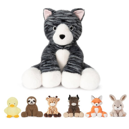Niuniu Daddy 14" | 3.5 Pound Cat Weighted Stuffed Animal, Heavy Stuffed Cat Plush Toys for Kids Adults, Weighted Beads for Kitty Stuffed Animals Body Pillow for Present Birthday Holiday Christmas