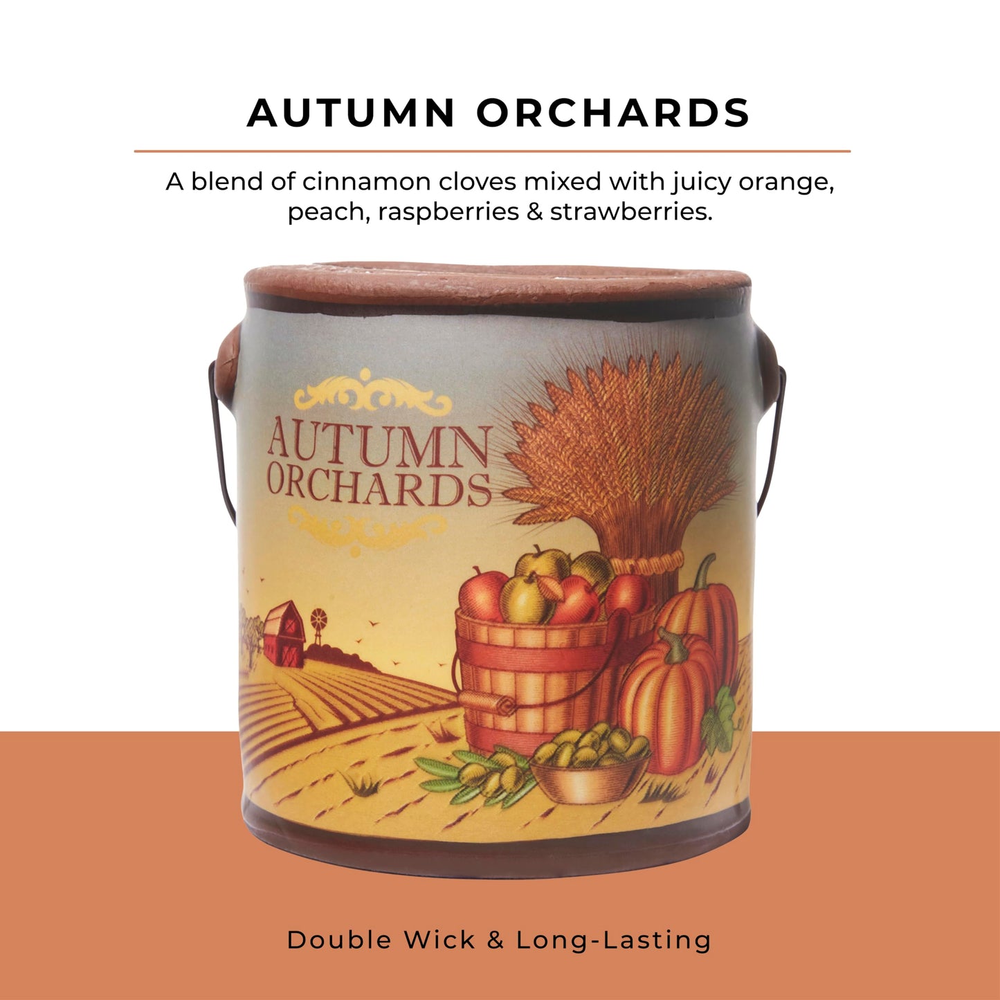 A CHEERFUL GIVER 95hr 20oz Scented Candle - Autumn Orchards - Multi-Wick Glass Candle - Gifts For Men and Women