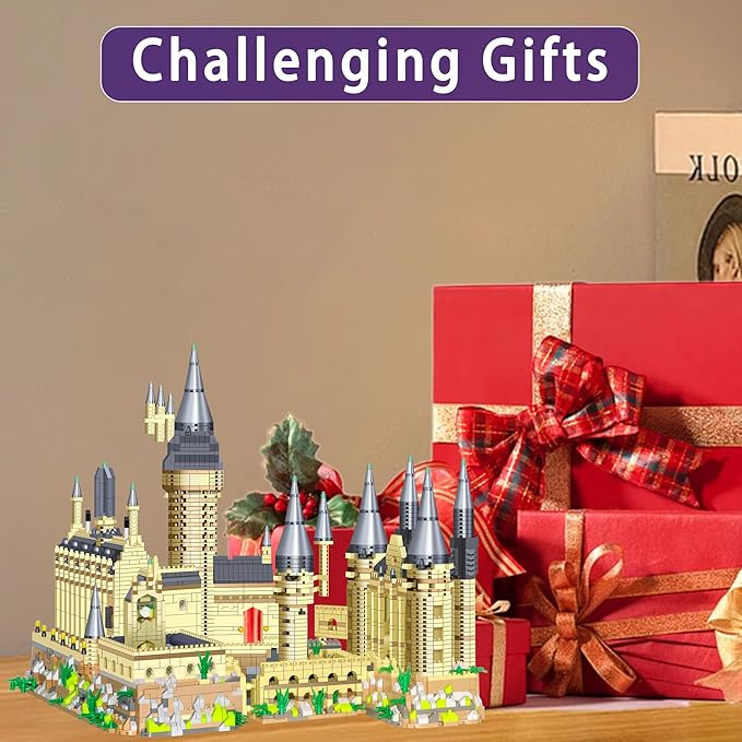 5000+PCS Mini Building Blocks Sets Magic Castle -Micro Mini Blocks Bricks Kit Creative Ideals Tower Model Building Toys for Adults Collectible Architecture Decoration Birthday Gifts M2031