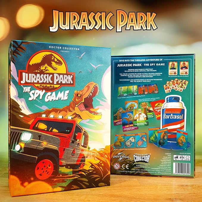 Doctor Collector: Jurassic Park: The Spy Game - Strategy &amp Deception Family &amp Group Game Ages 10+ 5-10 Players 20-30 Min Black