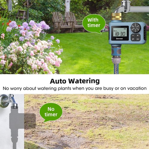 Brass Hose Timer by [Brand Name] - Efficient Water Control for Garden Hose | 1 Outlet with Rain Delay Feature