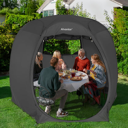 Alvantor® Pop Up Screen Tent House Room Instant Outdoor Camping Canopy Sun Shelter Gazebo for Patio, Backyard & Deck, Privacy Tent(2-10 People, 8'x8' 10'x10' 12'x12')
