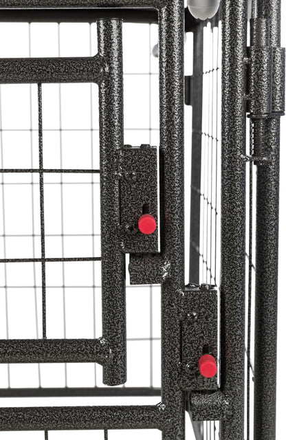 Trixie Deluxe Portable Dog Kennel S: 30 × 30 × 36 in – Foldable Heavy-Duty Steel Dog Enclosure with Weather-Protective Sunshade Cover – Expandable & Lockable Outdoor Dog Kennel – 1 x Kennel Set