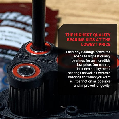 FastEddy Bearings Compatible with Tamiya Thunder Dragon (58067) Sealed Bearing Kit