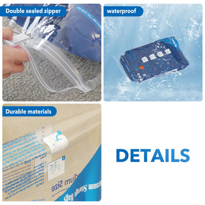 Vacuum Storage Bags with Electric Air Pump 8 Combo (2 Jumbo/2 Large/2 Medium/2 Small), Plastic Packaging Bags,Travel Vacuum Bags For Luggage,Clothes, Pillows, Comforters, Blankets, Bedding