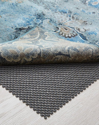 Veken Non-Slip Rug Pad Gripper - 5x7 Ft Thick Dark Grey Mat for Hardwood & Tile Floors