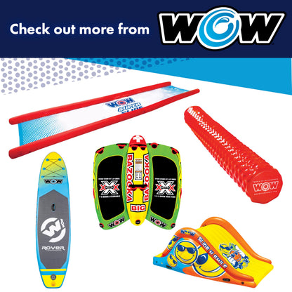 Wow Sports Thriller Towable Deck Tube - 1-2 Person - 340 lb Capacity - for Boating - Youth & Adults