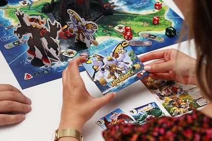 IELLO: King of Monster Island - Strategy Board Game Sequel of The King of Line Family Play Cooperatively Ages 10+ 1-5 Players 60 Minutes