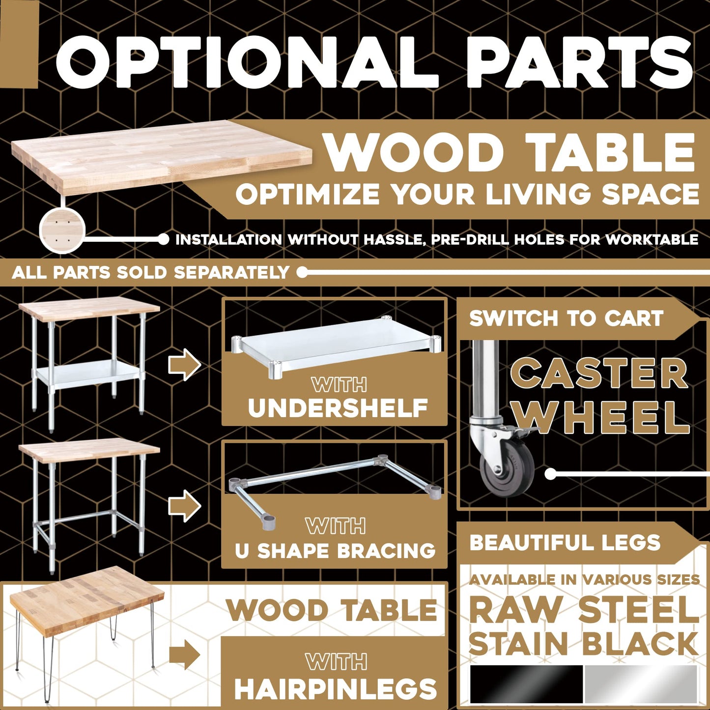 DuraSteel 30x36 Butcher Block Countertop - Maple Solid Wood Workbench for Kitchen, Restaurant, Cabinet, Desk Top, Wood Board, Large Counter Cutting Island Long, Bakery Worktable Dough - Table Top Only