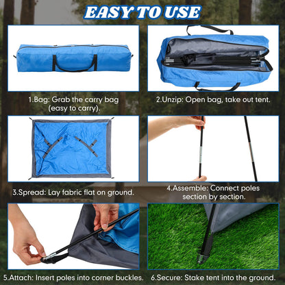 Woanger 12 Pack Bulk 2 Person Camping Tents for Homeless Lightweight Outdoor Tent with Rain Fly and Carrying Bag Waterproof Windproof Setup for Homeless Camping Backpacking(Blue)