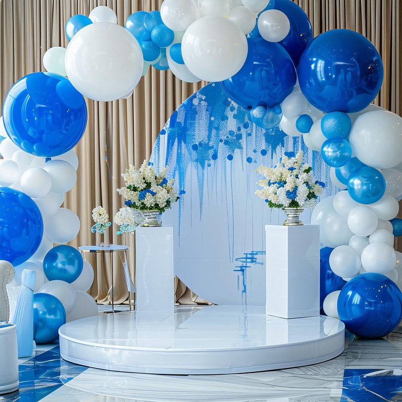 RUBFAC 135pcs White Balloons Different Sizes 18 12 10 5 Inch for Garland Arch, Latex Balloon for Wedding Birthday Party Baby Shower Anniversary Baptism Decorations