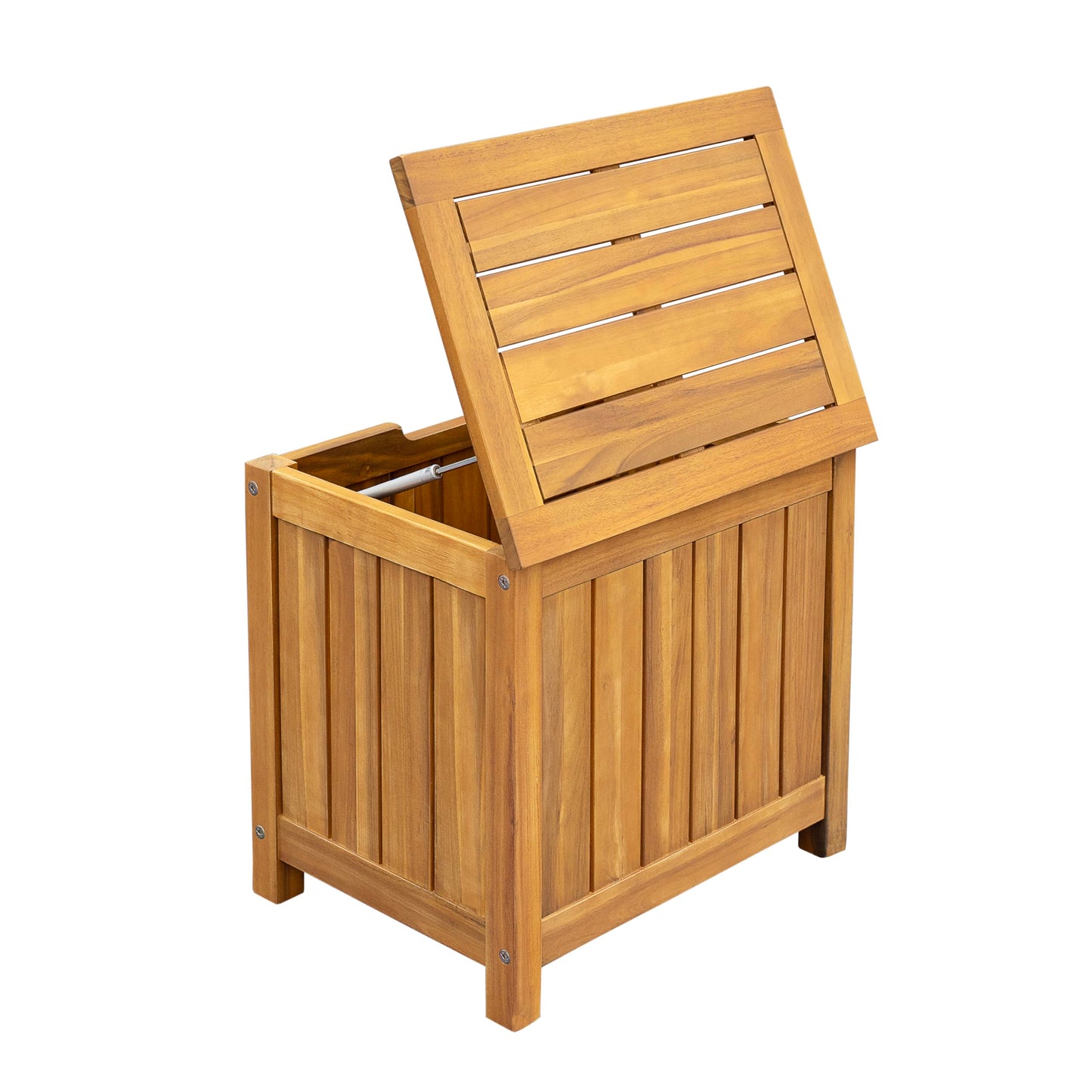 Christopher Knight Home Kensy Acacia Wood Outdoor Storage Box, 30 Gallons Wooden Patio Deck Box, Garden Backyard Storage Bench, Outdoor Storage Container for Patio Furniture Cushion, Tool, Teak Finish